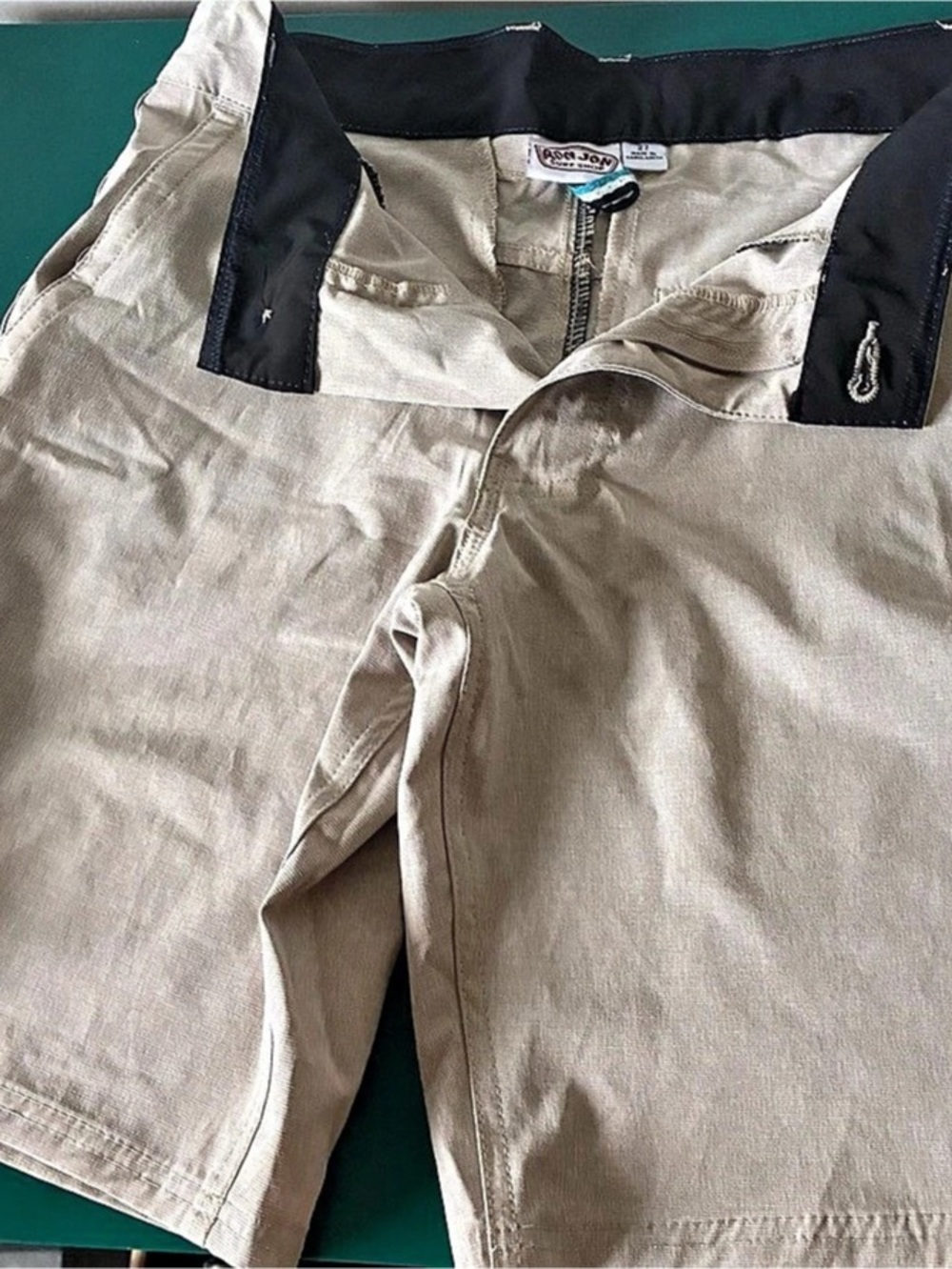 Ron Jon Surf Shop Hybrid Walkshort Men's Flat Front Shorts Beige Waist 27